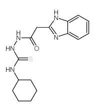 1-[[2-(1H-benzoimidazol-2-yl)acetyl]amino]-3-cyclohexyl-thiourea Structure