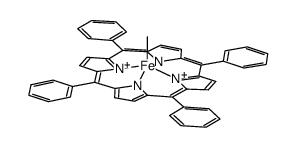 (tetraphenylporphyrin)Fe(CH3)结构式