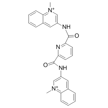 3,3'-[2,6-吡啶二基二(羰基亚氨基)]二[1-甲基喹啉鎓]结构式