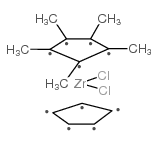 (环戊并二烯)(五甲基环戊并二烯)二氯化锆结构式