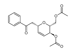 α-(4',6'-Di-O-acetyl-2',3'-dideoxy-α-D-erythro-hex-2'-enopyranosyl)acetophenone Structure