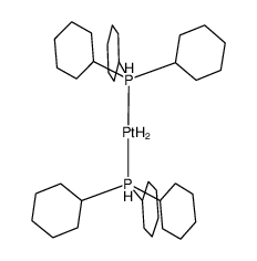trans-dihydridobis(tricyclohexylphosphine)platinum Structure