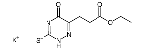 potassium 6-(3-ethoxy-3-oxopropyl)-5-oxo-2,5-dihydro-1,2,4-triazine-3-thiolate Structure