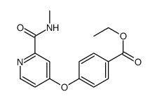 ethyl 4-[2-(methylcarbamoyl)pyridin-4-yl]oxybenzoate结构式