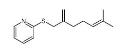 6-methyl-2-(2-pyridylthio)methyl-1,5-heptadiene结构式