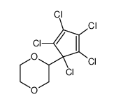 1,2,3,4,5-pentachloro-1-(2,5-dioxanyl)cyclopenta-2,4-diene结构式
