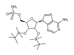 2',3'-O-bis(tert-butyldimethylsilyl)-5'-O-(sulfamoyl)adenosine结构式