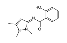 2-hydroxy-N-(1,2,5-trimethylpyrazol-3-ylidene)benzamide结构式