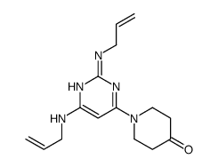1-[2,6-bis(prop-2-enylamino)pyrimidin-4-yl]piperidin-4-one结构式