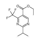 Ethyl 2-isopropyl-4-(trifluoromethyl)-5-pyrimidinecarboxylate结构式