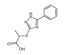 2-[(5-phenyl-1H-1,2,4-triazol-3-yl)sulfanyl]propanoic acid结构式