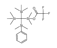 (phenyldimethylsilyl)(dimethyltrifluoroacetoxysilyl)bis(trimethylsilyl)methane结构式