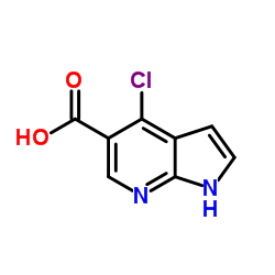 4-氯-1H-吡咯并[2,3-b]吡啶-5-羧酸结构式