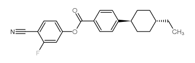 反,反-4-(4-乙基环己基)苯甲酸-4-氰基-3-氟苯酯结构式
