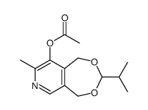 1,5-dihydro-3-isopropyl-8-methyl-[1,3]dioxepino[5,6-c]pyridin-9-yl acetate结构式