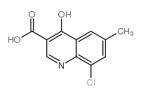 8-氯-4-羟基-6-甲基喹啉-3-羧酸结构式