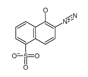 1-hydroxy-5-sulphonatonaphthalene-2-diazonium Structure