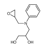 3-[N-(oxiran-2-ylmethyl)anilino]propane-1,2-diol Structure