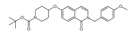 tert-butyl 4-((2-(4-methoxybenzyl)-1-oxo-1,2-dihydroisoquinolin-6-yl)oxy)piperidine-1-carboxylate结构式