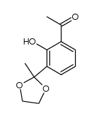 2-(3-acetyl-2-hydroxyphenyl)-2-methyl-1,3-dioxolane结构式