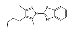 2-(4-butyl-3,5-dimethylpyrazol-1-yl)-1,3-benzothiazole Structure