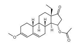 15α-Acetoxy-3-methoxy-18-methyl-3,5-estradien-17-on结构式