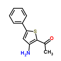 2-乙酰基-3-氨基-5-苯基噻吩结构式