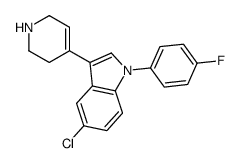 5-氯-1-(4-氟苯基)-3-(1,2,3,6-四氢吡啶-4-基)-1H-吲哚结构式