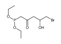 5-Bromo-1-diethoxyphosphinyl-4-hydroxypentan-2-one结构式