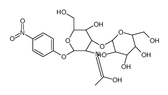 4-硝基苯基-2-(乙酰氨基)-2-脱氧-3-O-α-D-吡喃半乳糖苷-α-D-吡喃半乳糖苷结构式