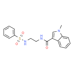1-Methyl-N-{2-[(phenylsulfonyl)amino]ethyl}-1H-indole-3-carboxamide结构式