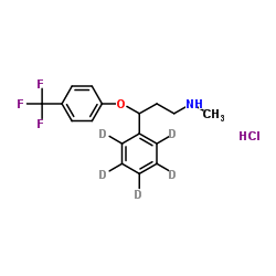 N-methyl-3-(2,3,4,5,6-pentadeuteriophenyl)-3-[4-(trifluoromethyl)phenoxy]propan-1-amine,hydrochloride Structure