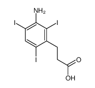 3-(3-氨基-2,4,6-三碘-苯基)丙酸结构式