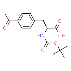 Boc-D-4-acetylphe Structure
