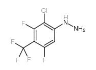 2-氯-3,5-二氟-4-(三氟甲基)苯肼结构式