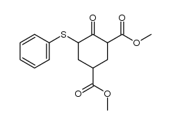 dimethyl 4-oxo-5-(phenylthio)cyclohexane-1,3-dicarboxylate结构式