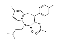 [5-[2-(dimethylamino)ethyl]-8-methyl-2-(4-methylphenyl)-4-oxo-2,3-dihydro-1,5-benzothiazepin-3-yl] acetate Structure