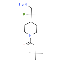4-(2-氨基-1,1-二氟乙基)哌啶-1-甲酸叔丁酯结构式