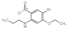4-溴-5-乙氧基-2-硝基-N-丙基苯胺结构式
