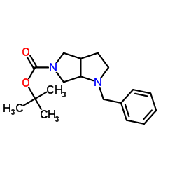 1-苄基六氢吡咯并[3,4-b]吡咯-5(1H)-羧酸叔丁酯结构式
