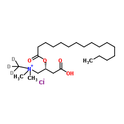 Palmitoyl-L-carnitine-d3 (chloride) Structure