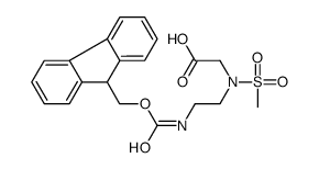 2-(N-(2-((((9H-芴-9-基)甲氧基)羰基)氨基)乙基)甲基磺酰氨基)乙酸结构式