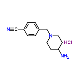 4-(4-Amino-piperidin-1-ylmethyl)-benzonitrile hydrochloride Structure