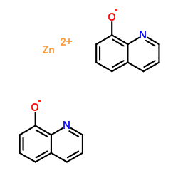 双(8-羟基喹啉)锌(II) 水合物结构式