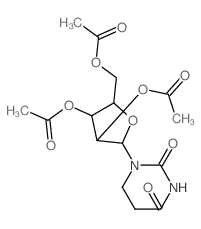 [3,4-diacetyloxy-5-(2,4-dioxo-1,3-diazinan-1-yl)oxolan-2-yl]methyl acetate结构式