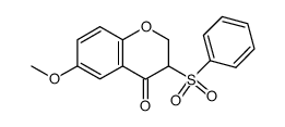 6-methoxy-3-(phenylsulfonyl)chroman-4-one Structure