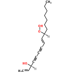 (3R,10S,8E)-10-氢过氧-1,8-十七碳二烯-4,6-二炔-3-醇结构式