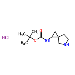 N-{5-氮杂螺[2.4]庚-1-基}氨基甲酸叔丁酯盐酸盐结构式