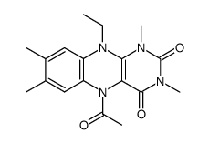 Alloxazine,5-acetyl-10-ethyl-5,10-dihydro-1,3,7,8-tetramethyl- (7CI,8CI) Structure