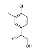 (R)-1-(4-氯-3-氟苯基)乙烷-1,2-二醇结构式